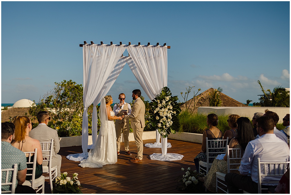 Wedding ceremony at Secrets Playa Blanca