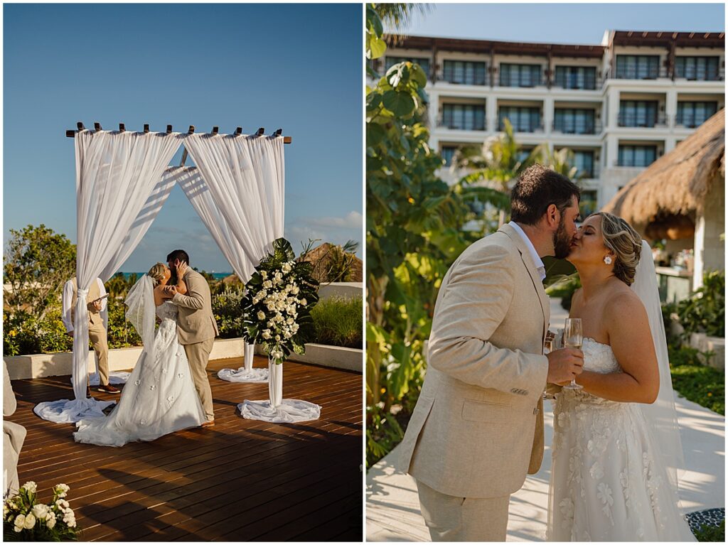 wedding ceremony at Secrets Playa Blanca, Costa Mujeres Mexico