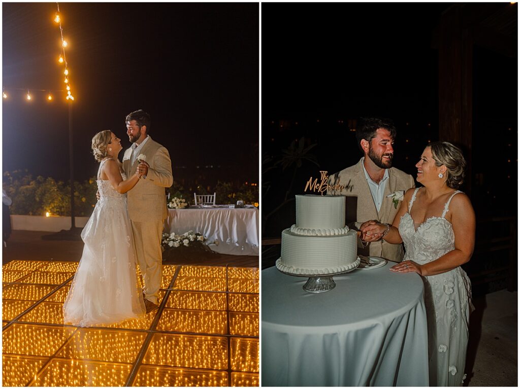 First dance and cake cutting at Secrets Playa Blanca, Costa Mujeres Mexico