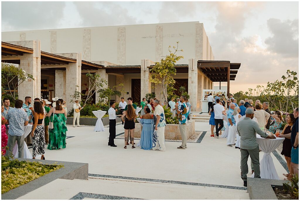 Wedding welcome reception at Secrets Playa Blanca, Costa Mujeres Mexico