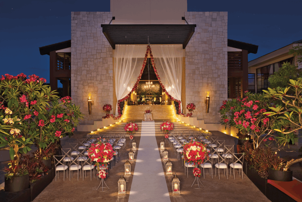 Stairs at night at Dreams RIviera Cancun